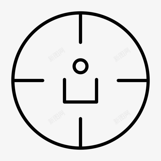 十字准线瞄准射击图标svg_新图网 https://ixintu.com 十字准线 射击 瞄准