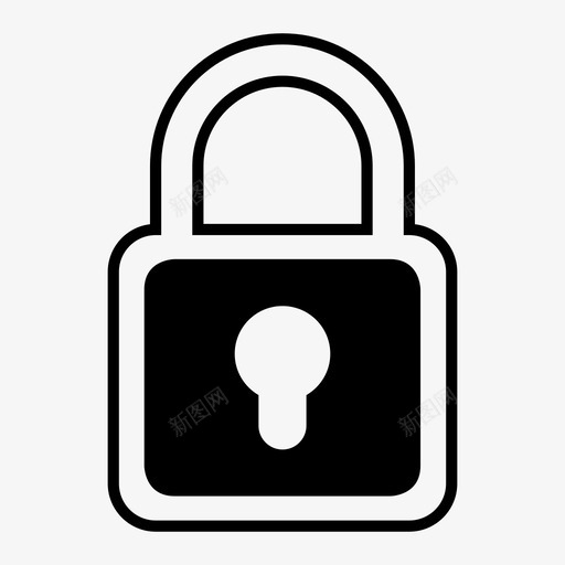 锁关闭门锁图标svg_新图网 https://ixintu.com 关闭 挂锁 符号 锁 门锁