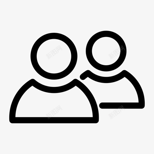 联系人朋友成员图标svg_新图网 https://ixintu.com 人 成员 朋友 联系人