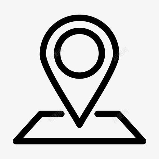 位置位置标志定位器图标svg_新图网 https://ixintu.com 位置 位置标志 地图 定位器