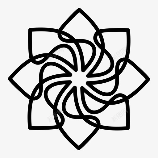 分形花图案图标svg_新图网 https://ixintu.com 分形 图案 花