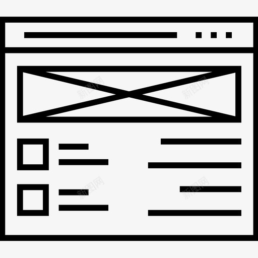 线框布局图标svg_新图网 https://ixintu.com 1400网页和搜索引擎优化平面线图标 布局 模板 线框 网页 设计