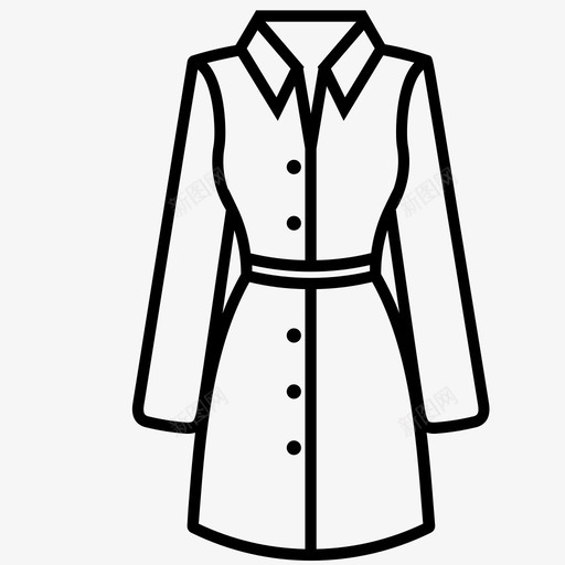 采购产品风衣衣服外套图标svg_新图网 https://ixintu.com 外套 大衣 妇女 战壕收集 衣服 采购产品风衣