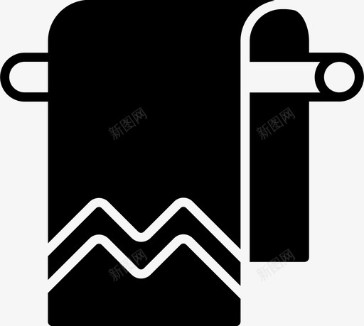毛巾浴缸浴室图标svg_新图网 https://ixintu.com 旅行 毛巾 浴室 浴缸
