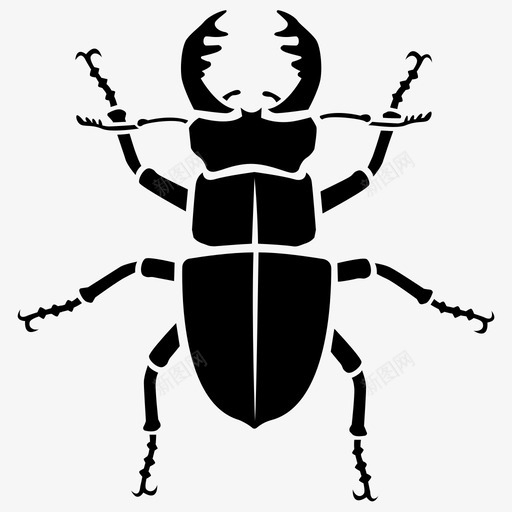 鹿甲虫虫斗图标svg_新图网 https://ixintu.com 大 斗 昆虫 虫 鹿甲虫