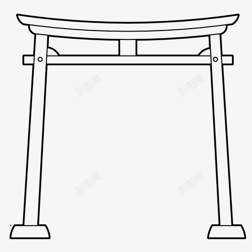 神道门入口日本细木工图标svg_新图网 https://ixintu.com 入口 托里 日本细木工 神社 神道门