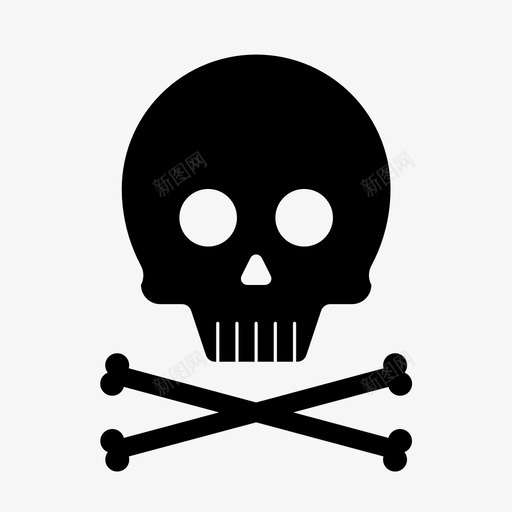 头骨危险快乐罗杰图标svg_新图网 https://ixintu.com 危险 头骨 快乐罗杰