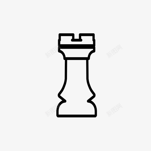 白车象棋棋子图标svg_新图网 https://ixintu.com 战术 桌上游戏 棋子 白车 策略 象棋