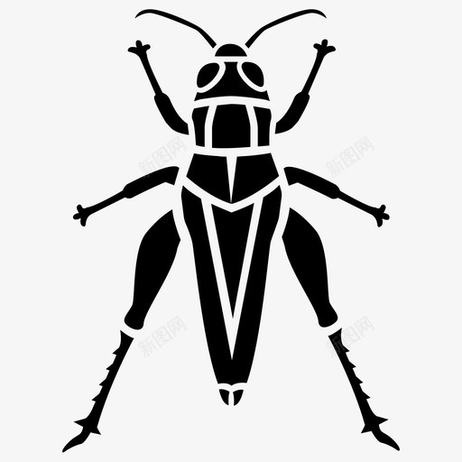 蚱蜢虫子蟋蟀图标svg_新图网 https://ixintu.com 昆虫 虫子 蚱蜢 蟋蟀