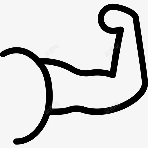 肌肉二头肌健身图标svg_新图网 https://ixintu.com 二头肌 健身 医疗线图标 强壮的手臂 肌肉 肌肉手臂