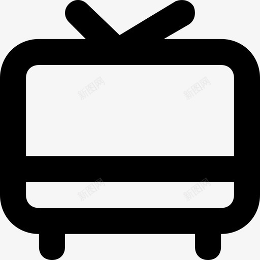 电视白痴盒复古电视图标svg_新图网 https://ixintu.com 复古电视 电视 电视机 白痴盒 科技线图标
