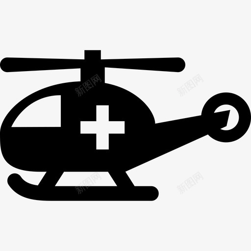 直升机救护车急救医院图标svg_新图网 https://ixintu.com 医院 急救 直升机救护车