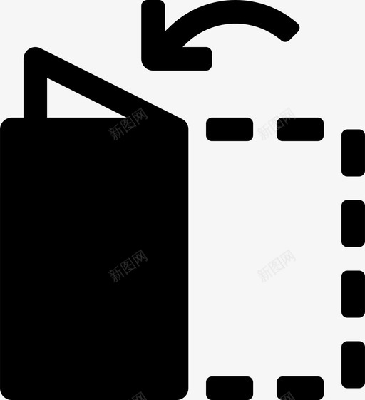 折叠居中对半图标svg_新图网 https://ixintu.com 动词和箭头填充 字母 对半 居中 折叠 注释 纸张