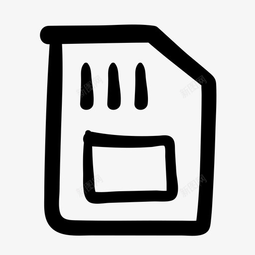 微型sd卡涂鸦存储卡图标svg_新图网 https://ixintu.com sd卡 存储卡 微型sd卡 微芯片 涂鸦 涂鸦网页设计设备