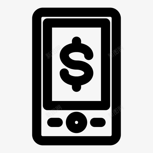 手机银行互联网在线图标svg_新图网 https://ixintu.com 互联网 在线 手机银行 电话
