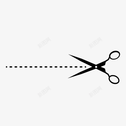 剪刀剪虚线图标svg_新图网 https://ixintu.com 剪 剪刀 虚线
