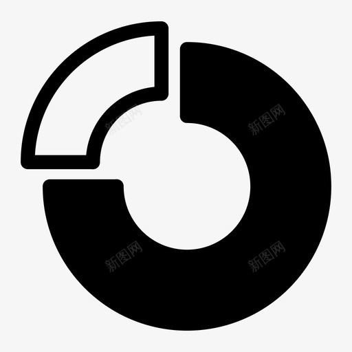 甜甜圈图圆形图饼图图标svg_新图网 https://ixintu.com 圆形图 甜甜圈图 统计 饼图