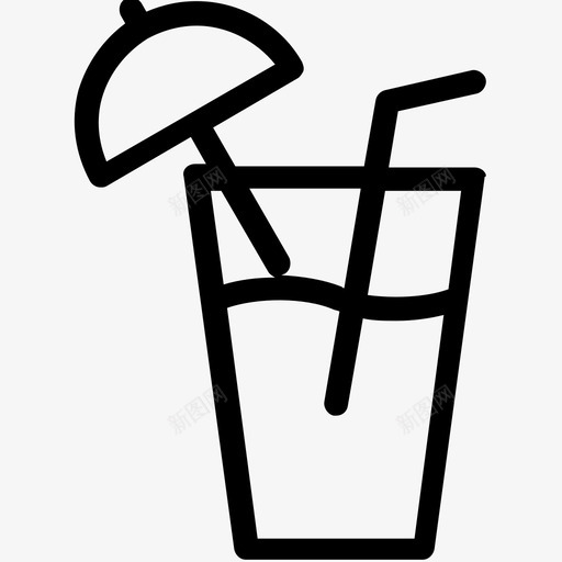 果汁饮料玻璃杯图标svg_新图网 https://ixintu.com 果汁 派对和庆典系列图标 玻璃杯 软饮料 饮料 马提尼