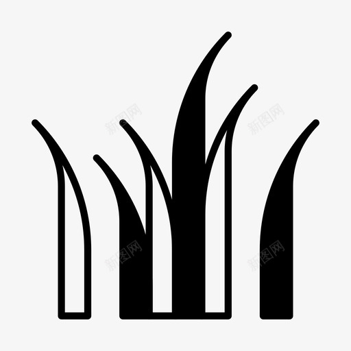 草地花园园艺图标svg_新图网 https://ixintu.com 园艺 实心 户外自然2 植物 自然 花园 草地