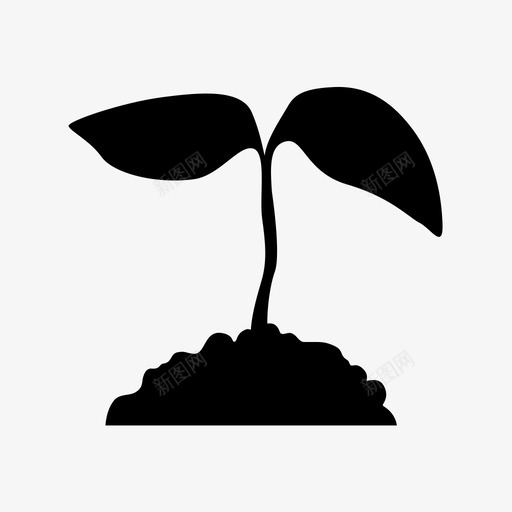 植物芽园艺图标svg_新图网 https://ixintu.com 园艺 植物 芽 萌芽