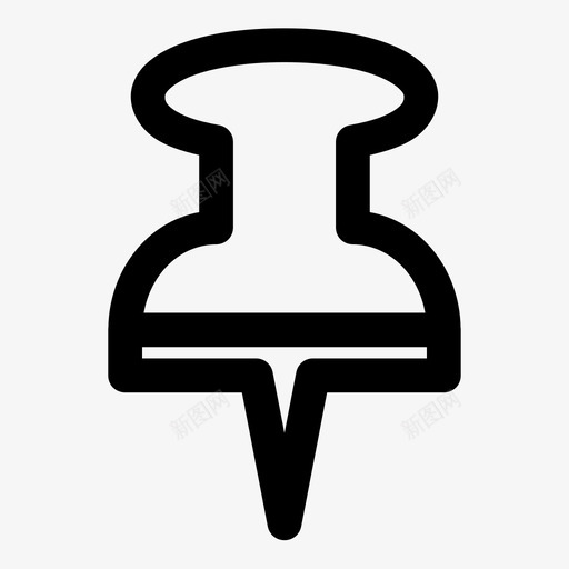 图钉记号笔别针图标svg_新图网 https://ixintu.com 别针 图钉 推 记号笔