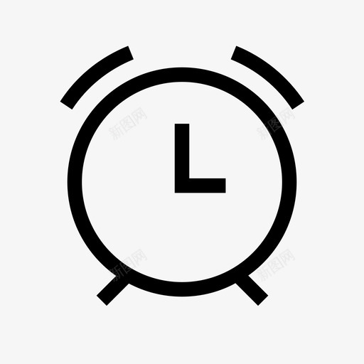 闹钟时钟线路图标svg_新图网 https://ixintu.com 时钟 线路图标 闹钟