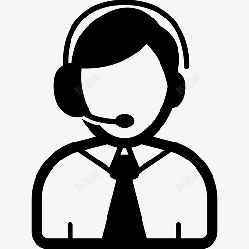 话务员员工已填充图标svg_新图网 https://ixintu.com 员工 已填充 话务员