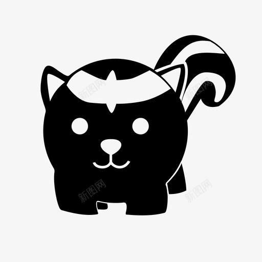 臭鼬可爱动物图标svg_新图网 https://ixintu.com 动物 可爱 可爱的动物 臭 臭鼬
