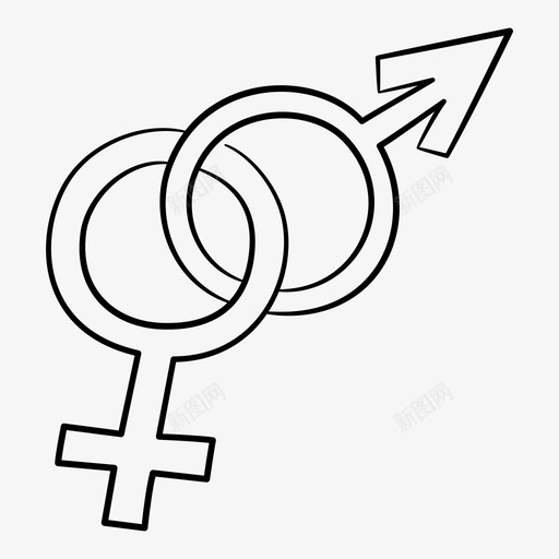 性别女性男性图标svg_新图网 https://ixintu.com 女性 性别 男性