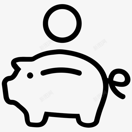 储蓄罐存款货币图标svg_新图网 https://ixintu.com 储蓄 储蓄罐 商业和金融概述 存款 货币