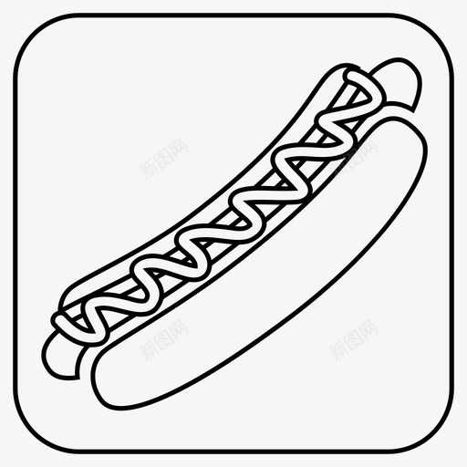 热狗垃圾食品芥末图标svg_新图网 https://ixintu.com 垃圾食品 热狗 芥末 香肠