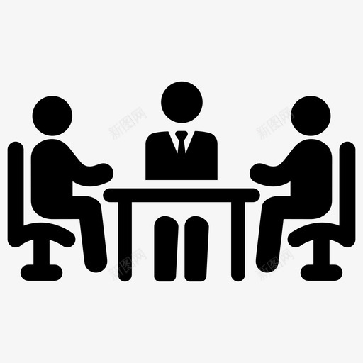 商务会议商人就业图标svg_新图网 https://ixintu.com 商业计划管理 商人 商务会议 团体 就业 工作面试