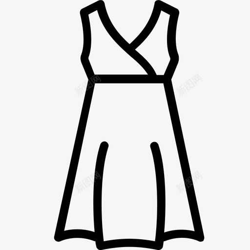 帝国礼服服装女士图标svg_新图网 https://ixintu.com 女士 女士服装轮廓收集 帝国礼服 服装