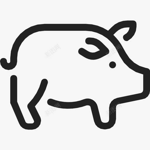 猪动物农业图标svg_新图网 https://ixintu.com 农业 动物 猪 猪肉 肉