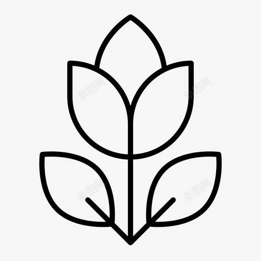 花开花玫瑰图标svg_新图网 https://ixintu.com 开花 玫瑰 花 花pt2