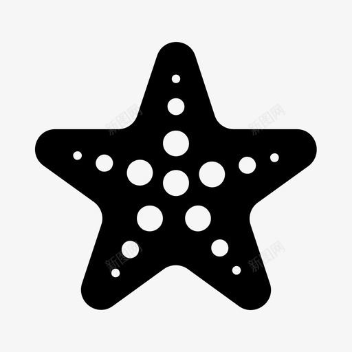 海星动物水母图标svg_新图网 https://ixintu.com 动物 夏天 水母 海星 海洋动物 海鱼