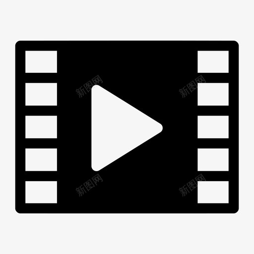 视频剪辑电影图标svg_新图网 https://ixintu.com 剪辑 播放视频 电影 视频