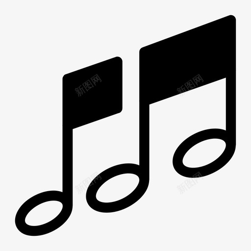 音符旋律歌曲图标svg_新图网 https://ixintu.com 旋律 歌曲 音符