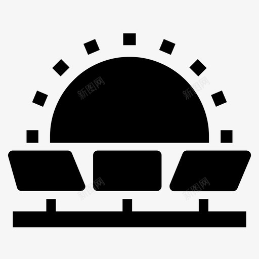 太阳能能源面板图标svg_新图网 https://ixintu.com 可再生能源 太阳能 能源 面板