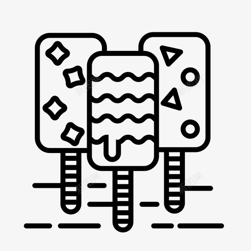 冰棒奶油甜点图标svg_新图网 https://ixintu.com 冰棒 冰淇淋 奶油 甜点