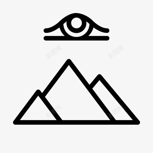 象形文字埃及法老图标svg_新图网 https://ixintu.com 埃及 法老 象形文字 金字塔