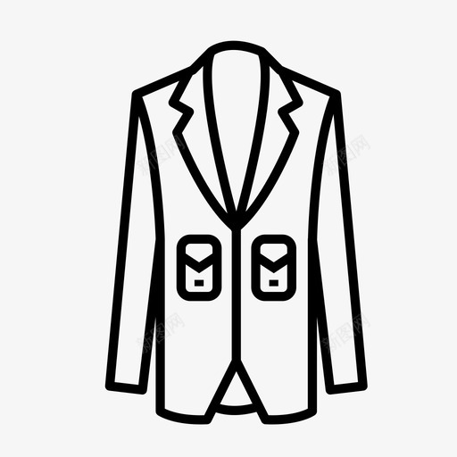 西服西装外套图标svg_新图网 https://ixintu.com 外套 时装 服装配件 礼服外套 西服 西装