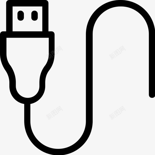 usb线电缆连接器usb连接器图标svg_新图网 https://ixintu.com usb线 usb连接器 电缆连接器 科技线图标