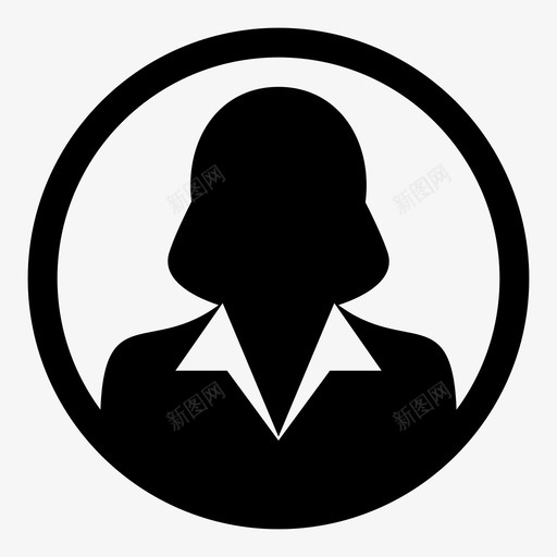 女性头像客户图标svg_新图网 https://ixintu.com 个人 个人资料 人物矢量图标 头像 女孩 女性 客户 用户