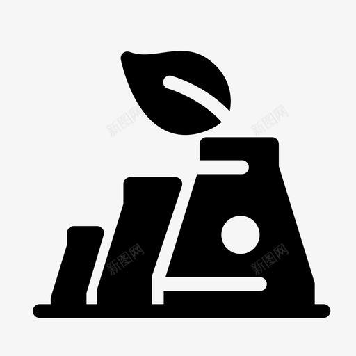 绿色产业生态工厂绿色能源图标svg_新图网 https://ixintu.com 生态工厂 绿叶 绿色产业 绿色能源 绿色能源生态立体风格