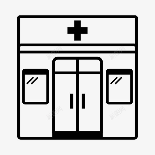 药房诊所图标svg_新图网 https://ixintu.com 药房 诊所
