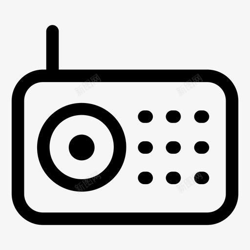 收音机天线调频收音机图标svg_新图网 https://ixintu.com 天线 收音机 调频收音机