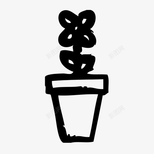 花卉设备家具图标svg_新图网 https://ixintu.com 客房 室内 家具 家居 花卉 草图 设备
