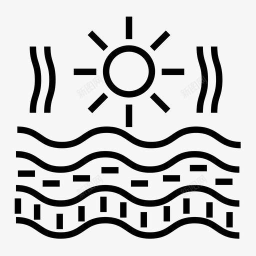 海表温度全球变暖水温图标svg_新图网 https://ixintu.com 全球变暖 水温 海表温度