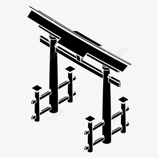东丽入口大门图标svg_新图网 https://ixintu.com 东丽 入口 大门 日本细木工 神社 神道门